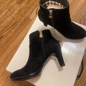 Calvin Klein Suede Black Heeled Boots